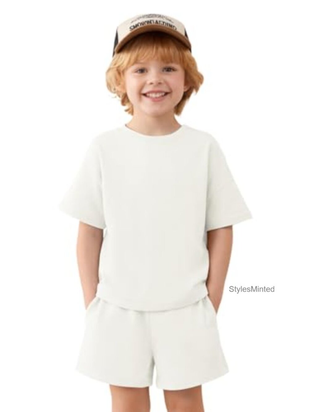 Toddler Boy 2 Piece Summer Outfit Cotton Blend Short Sleeve Tee & Shorts